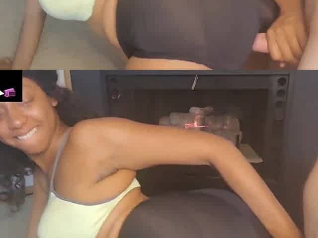 Cute Ebony Cutie IslaCox Cheats and Takes Large White Weenie