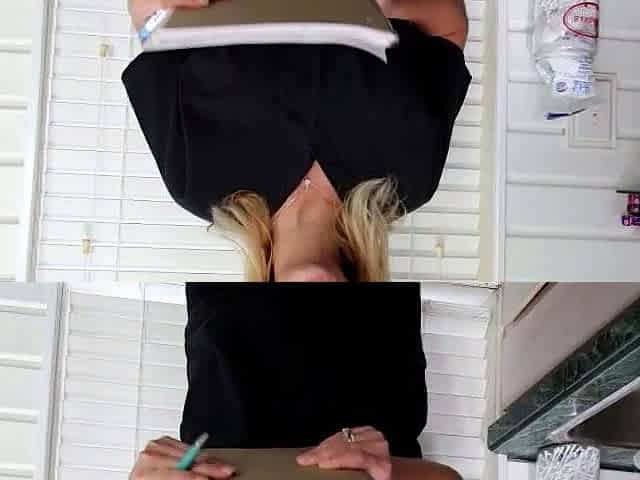 Blonde amateur milf does anal on pov camera 29