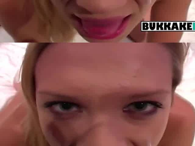 Gorgeous Hot Blonde Gets A Big Load Of Cocks And Cum