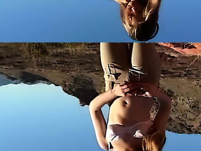 Outdoor solo scene with Ivana masturbating her pussy