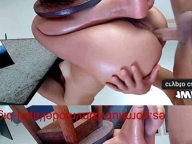 Creampie rectal in tabouret , massice jizz explotion -aprilbigass-
