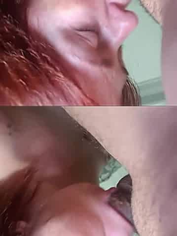 Fucking the Redhead's Mouth and Shoving My Dick Down Her Throat