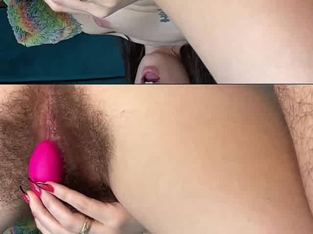 Up-close Hairy Pussy Orgasm