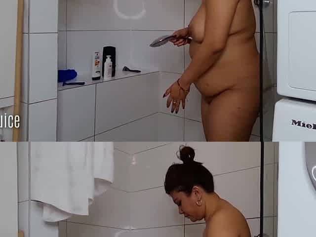 Joan Belle Plays in the Shower