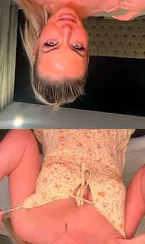 Busty amateur blonde solo