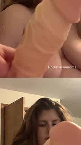 15.45 BBW PAWG Solo Fucking and Sucking Huge Dildo