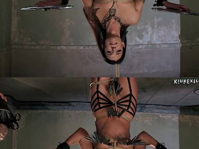 Bound mature trainee gets booty ejaculate