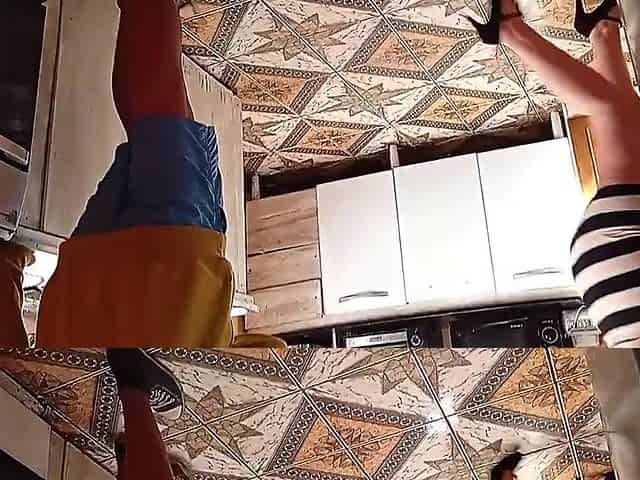 College Guy Sneaks In And Pounds His Stepmoms Huge Ass On The Kitchen Table