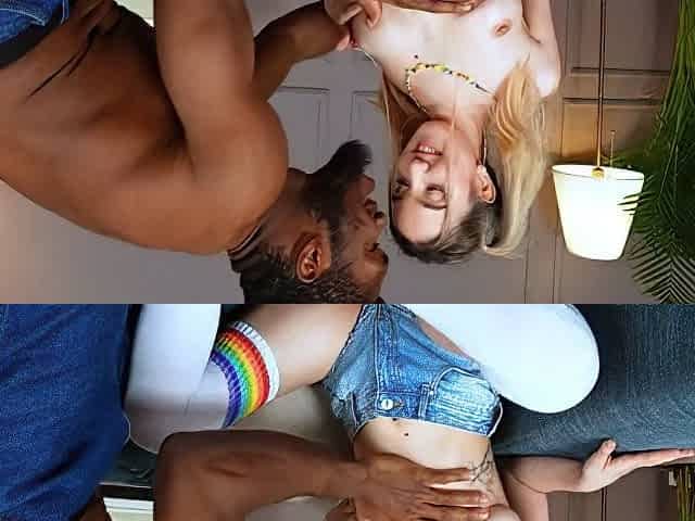 FIRST BBC! Sexy Teen Sia Florence Taste Big Black Cock For