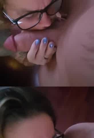 Suck And Swallow Blow Job From Hot Milf With Glasses