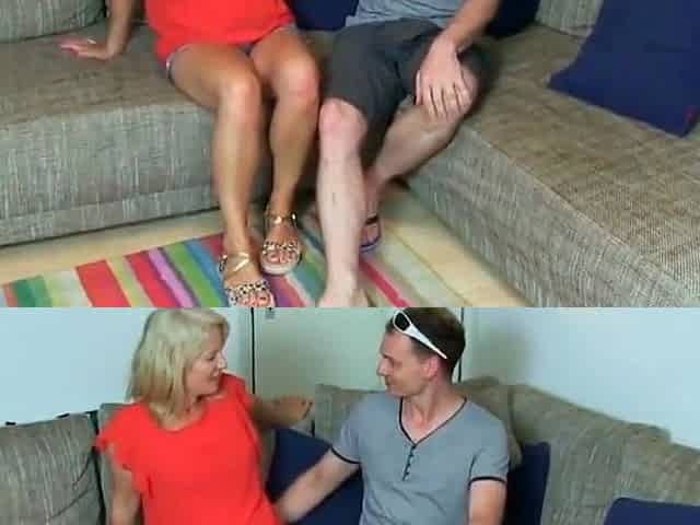 Deutscher Amateur-Porno: Reifer Fan Fickt Blonde Milf