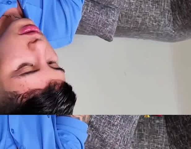 Creampie in my girlfriend's pussy while my parents are not