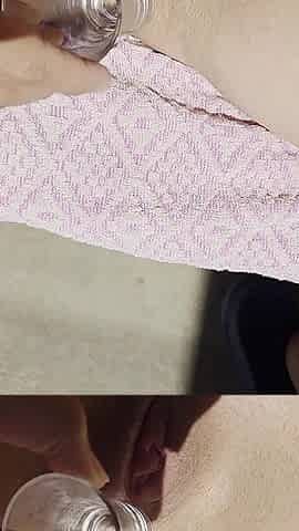 Inserting a Small Cup Into the Wet Pussy