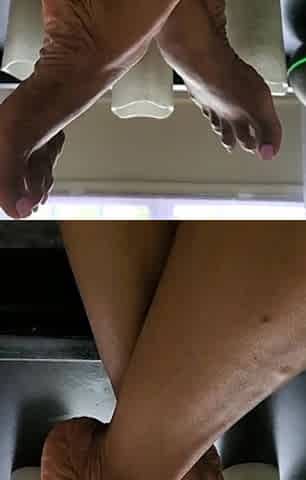 Maitresse Madelines solo foot fetish POV