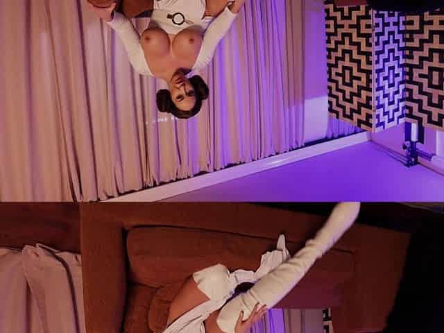 Busty Princess Leia Double Toy Orgasm - Ryan Keely