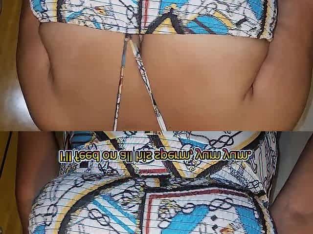 Glad after swallowing her neighbor's goo
