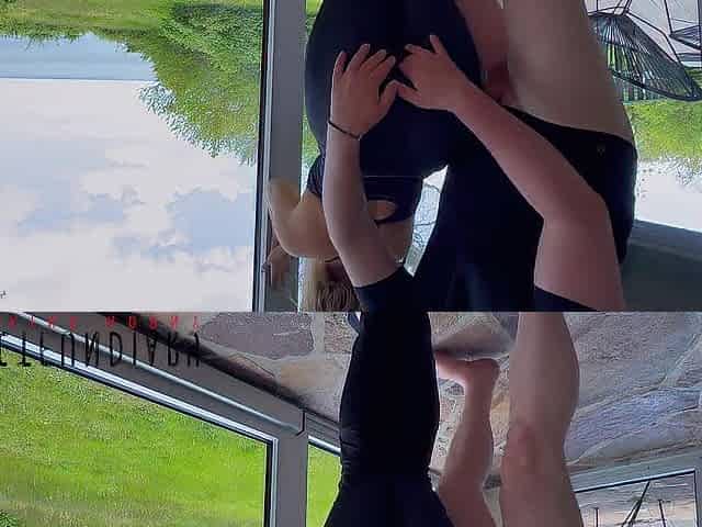 After Hike Risky Window Sex with Curvy Beauty in Constricted Leggings - Projectfundiary