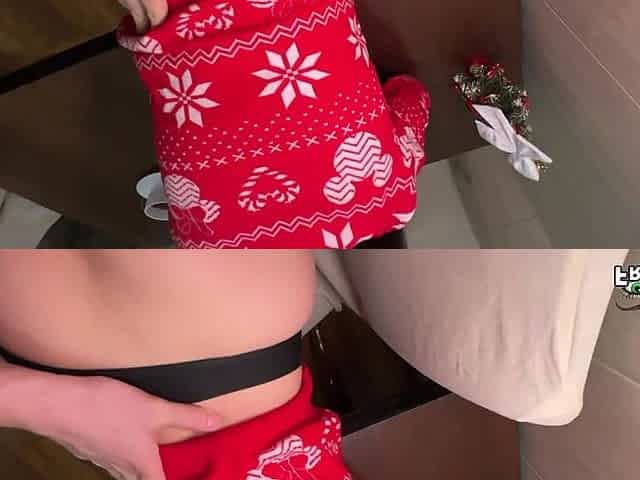 Christmas Alone with Stepmom Part 5. POV Creampie in Step Stepmom. Cheating on the Kitchen.