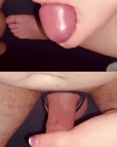 Amateur tugjob hawt feet large cum