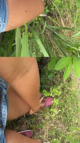 Colombian Peasant Woman Masturbates Outside Her House for the Neighbors to Watch Her