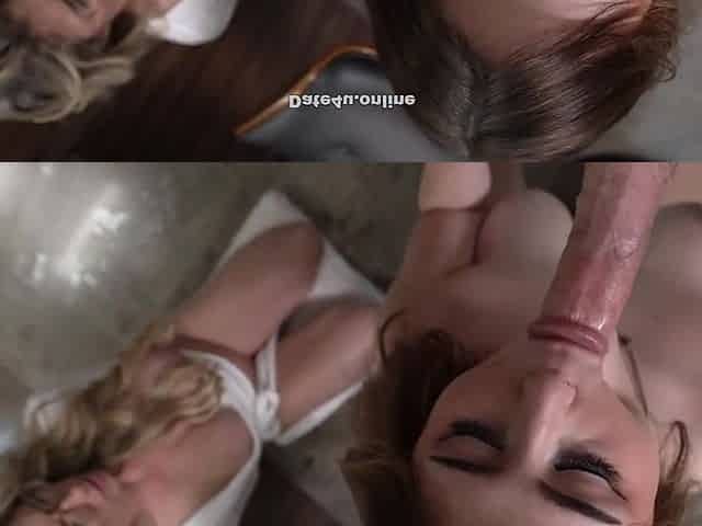 Hot busty MILF and teen pov sex