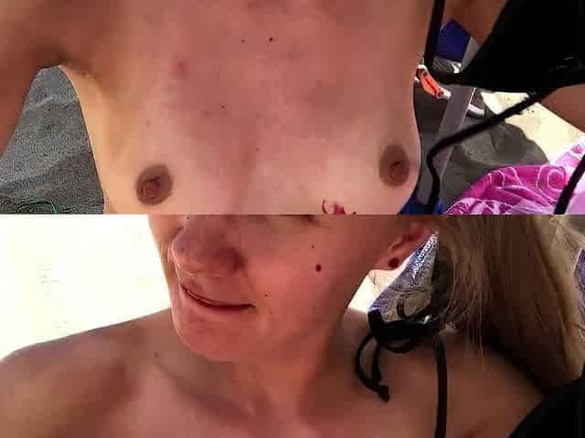 Ivy Roses - Dildo Fucking at Public Beach