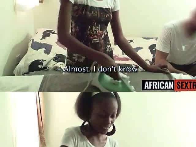 Slender 18yo Black Maid Naked & Railed COARSE By BWC American Boss