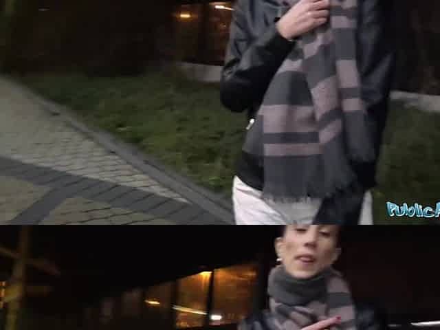 Public Agent Night time outdoor sex at the station
