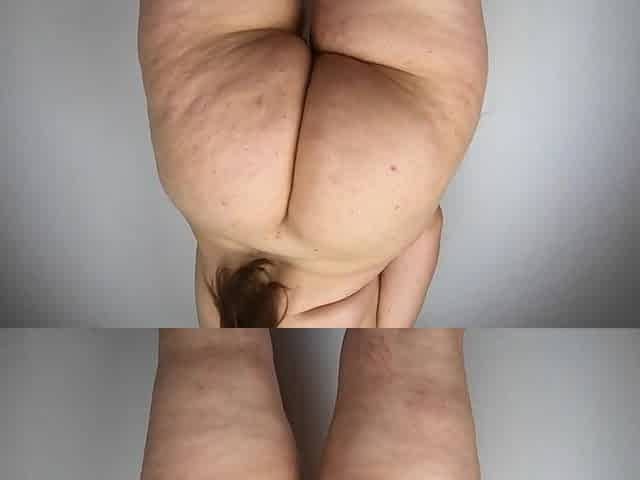 Large bulky booty shaken in slow motion