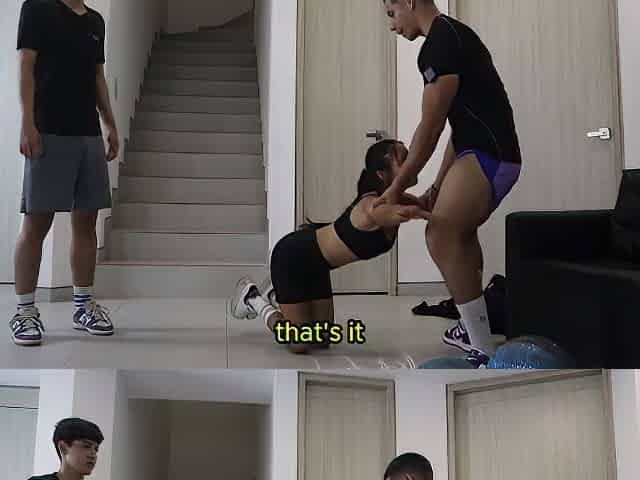 We Spitroasted Her Together With Her Fitness Trainer