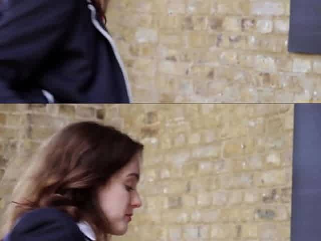 Lesbian students making out in classroom