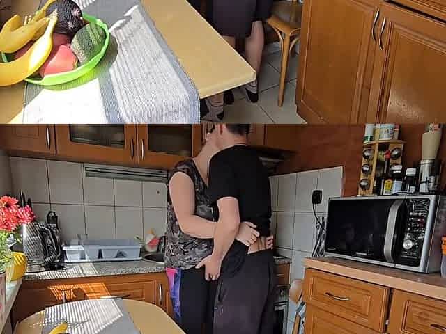 Wife Was Cleaning The Kitchen ... But I Had Something Dirtier In Mind