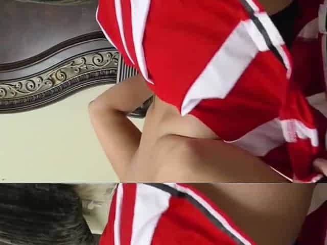 Hawt cheerleader gets screwed by aged white stud