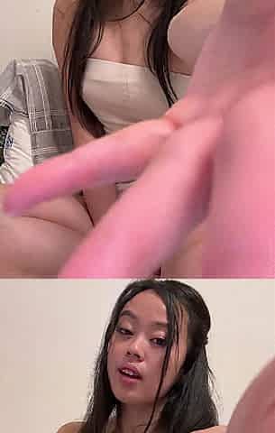 Creamy Oriental Vixen Banging Herself Inexperienced