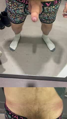 Playing with my Thick, Hard Uncut Cock in Target Changing Room! Onlyfans Uncutmnguy21