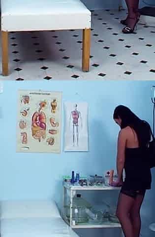 Doctor catches secretary like she does it herself and helps her