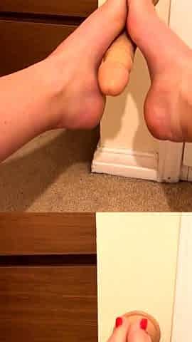 Maitresse Madelines solo foot fetish POV