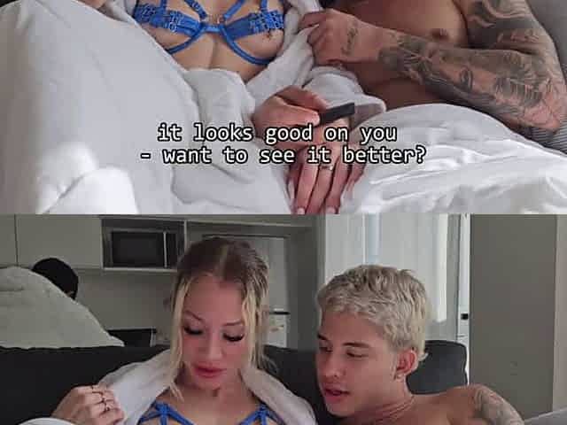 Stepbrother and stepfather secretly fuck while witnessing TV - Danner Mendez and Clarii Quinn - XXX!