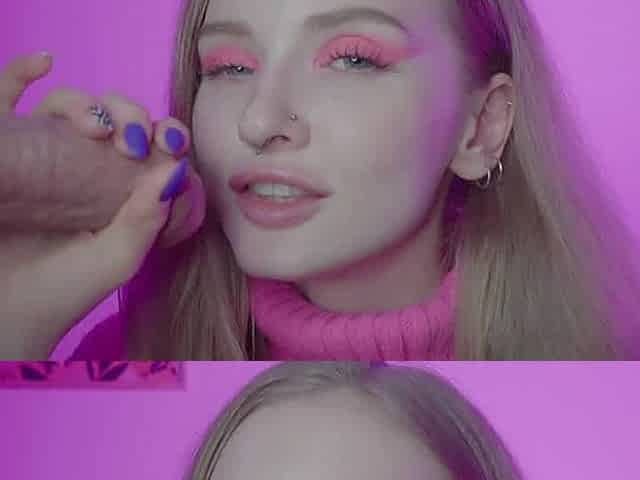 Sensual bj with cum in mouth - Dolly Rud XXX!