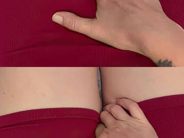 Morning, the joy of a tiny teen, juicy pants!! undressed pink