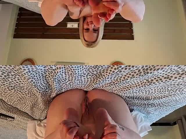 Hawt angel feet fetish masturbation 4K Foot lover licking