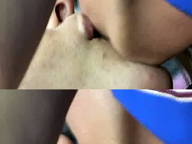 Blonde and brunette lesbians stripping and making out