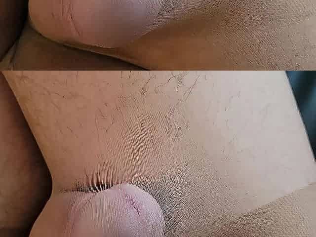 I try on a couple of undressed tights and I ejaculate inside 'em !