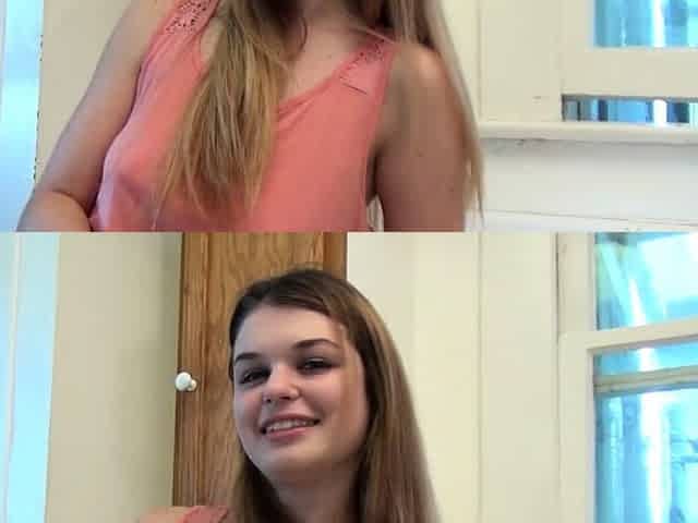 Sweet amateur teen GF jerking dick 5