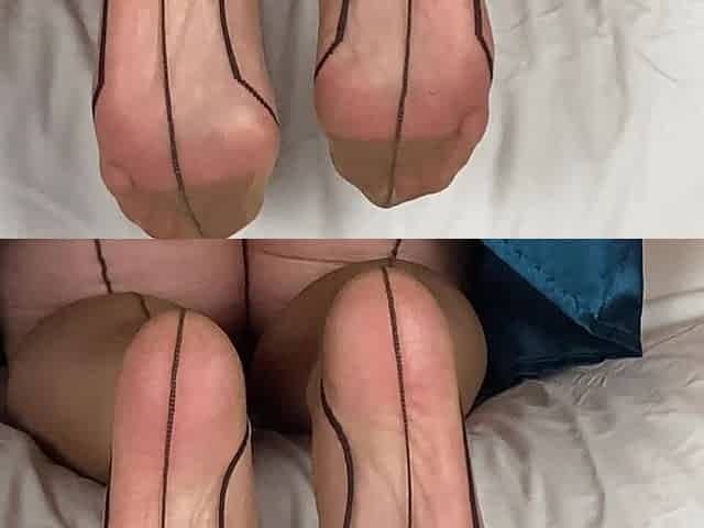 Mrs Mature Feet Showing off Her Big Boobs and Tiny Feet.