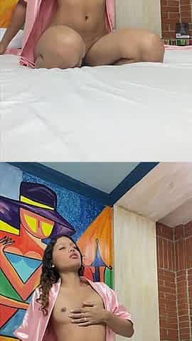 Cute Girl Masturbates After Waking up in Her Bed Horny