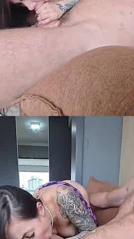 Tears in Her Eyes - Busty Brunette Latina Amateur POV Deepthroat Turns to Hard Fucking Doggy Rim
