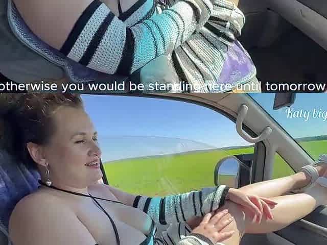 Risky Public Sex With A Hitchhiker In The Centre Of The Forest