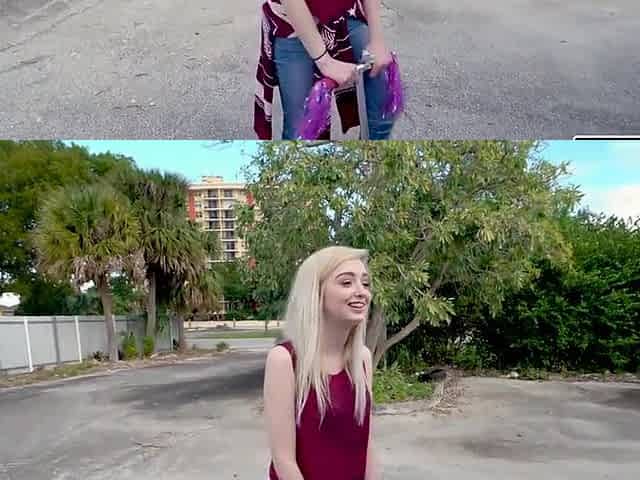 Blonde Seduced By A Pickup Truck And Fucks Inside The Car