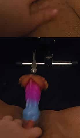 Machine blasting ftm vagina
